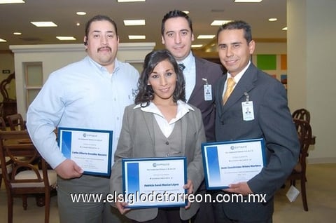 31012011 Carlos González, Paty Macías, Cuauhtémoc Briano y David Vega.