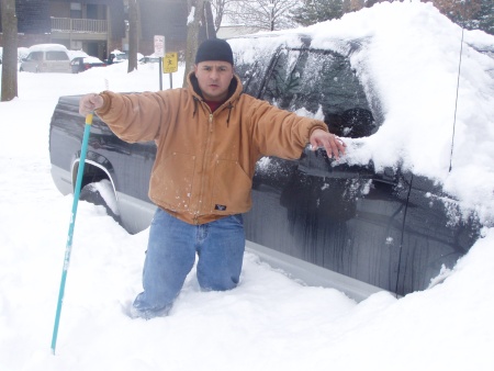 20 pulgadas de nieve en Rogers Arkansas Febrero 8/ 2010, saludos a Gómez Palacio Dgo. Col Mayagoitia. Fotografía enviada por Ricardo, el bola.