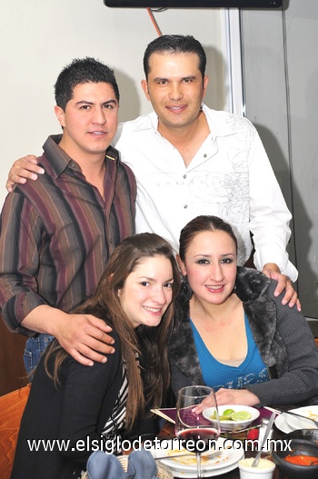 Tomás López, Lourdes Humphrey, Andrés García y Edith Villarreal.