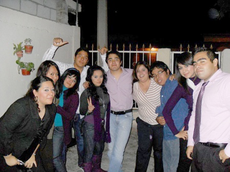 Primos Tejada, en la cena de Año Nuevo.
