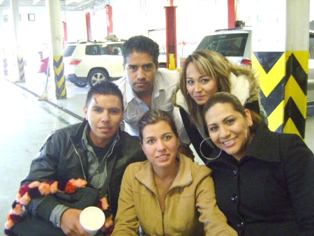 Entre amigos Omar Seily, Cristian, Karo, y Ale.