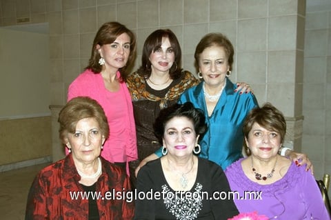 01122011 LULA  Azuela, Martha Orduña, Titina Callaw, Bety Gómez, Gaby Sáenz y Magaly del Río.