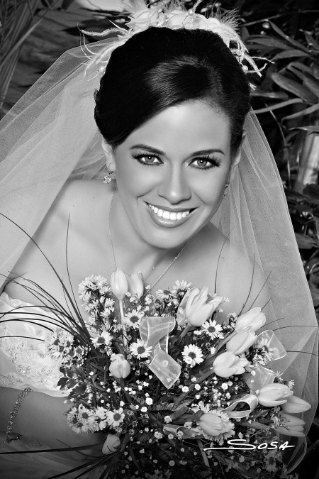 LIC.  Adriana Abrego Hernández el día de su enlace nupcial con el Ing. Iván J. Soulé Jáuregui.

 Studio Sosa