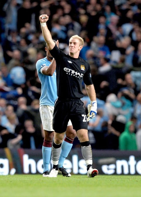 El jugador del Manchester Joe Hart fue calificado en el lugar número 7.