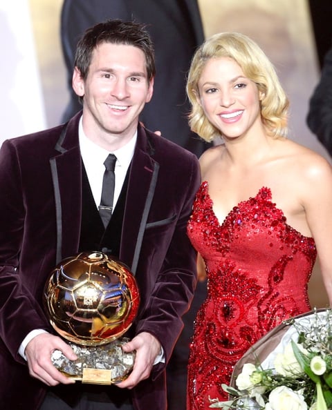Messi posó junto a Shakira en la gala de la FIFA.