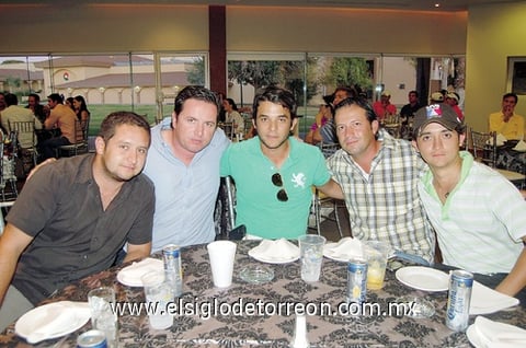 17012012 RICARDO  Gamboa, Pablo Martínez, Hassan Chaúl, Gerardo González y Manuel Gamboa.