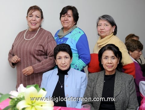 24012012 MARGARITA  Villarreal, Lupita Flores, Rosy Armendáriz y Queta Sánchez.