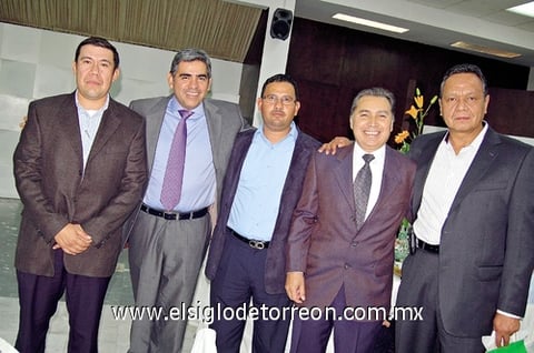 23012012 JOSé  Posada, Víctor Bretado, Jorge Escandón, Jesús Borrego y Javier Contreras.