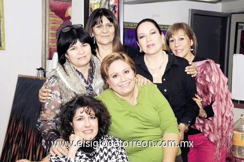 30012012 BERTHA  de Ceballos, Claudia de Lara, Marisa de Morales, Rocío Albores, Lourdes Castil y Rosy Torres.