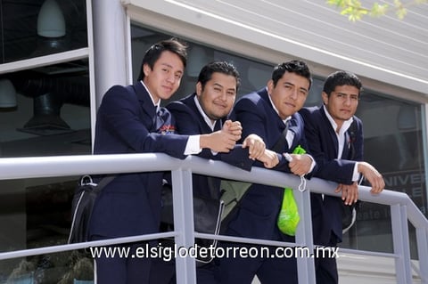 11022012 DANIEL  Saucedo, Joaquín Barba, Nelson García y Carlos Castro.
