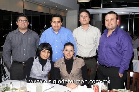 11022012 LEONARDO  Sánchez, Jesús Mesta, Gerardo Rodríguez, Carlos Reyes, Rosy Martínez y Alejandra Pérez.