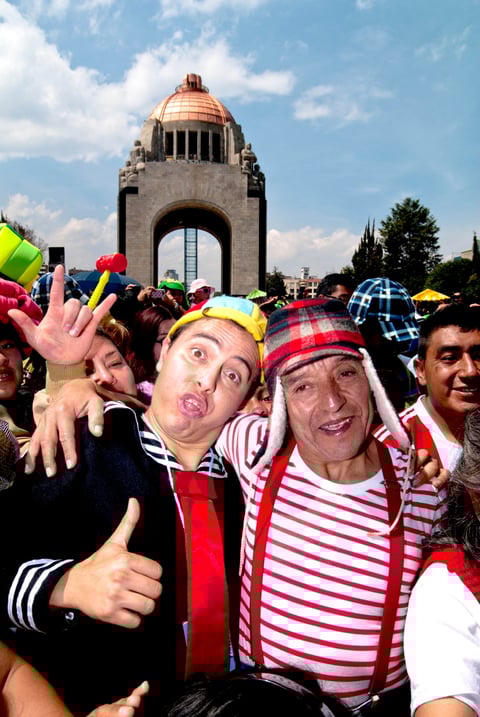 Ahí estaban 'La Popis', 'Quico', 'La Chilindrina', 'Don Ramón', 'Noño', 'Profesor Jirafales', 'Doña Florinda', 'Señor Barriga', 'Jaimito, El Cartero', 'Doña Cleotilde', 'Godínez', 'El Chapulín Colorado', 'Los Caquitos' y, por supuesto, 'El Chavo'.