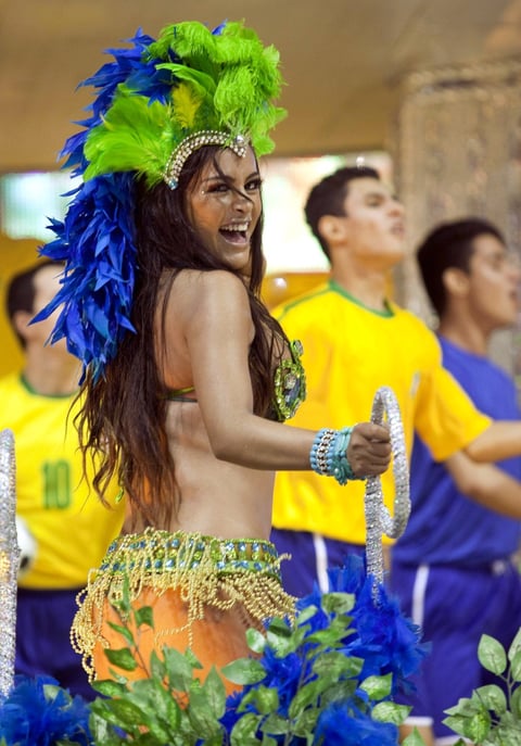 La modelo participó en el carnaval de Río de Janeiro en 2011.