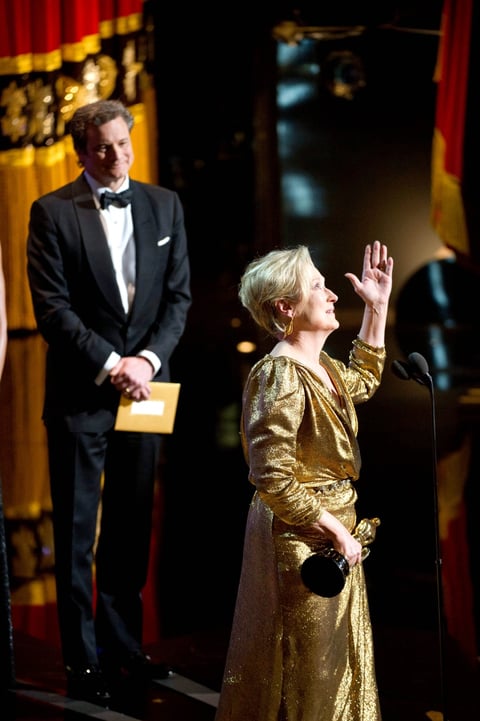 La veterana Meryl Streep fue finalmente la vencedora en la categoría más reñida de la noche, mejor actriz.