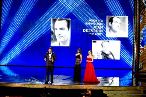El premio al mejor actor que cayó en las manos de Jean Dujardin por The Artist.