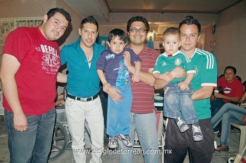 04032012 JAIME,  Paco, Ignacio, Carlitos, Miguel y Román.