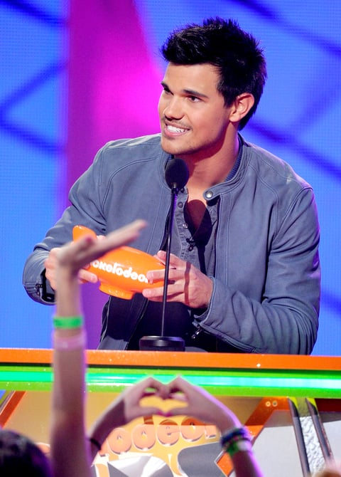 Taylor Lautner, uno de los protagonistas de "Twilight", ganó el premio al actor favorito de acción ("buttkicker").