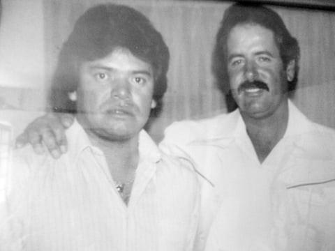 FERNANDO  "El Toro" Valenzuela y Adolfo "El Dandy" de la Torre, en Los Ángeles, California, en 1982.