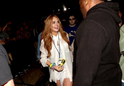 Lindsay Lohan es otra de las celebridades que asistieron al cierre del festival.