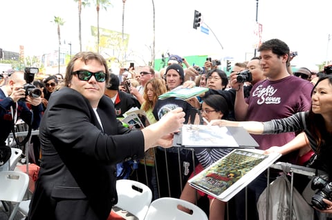 El actor Jack Black acompañó a Joan Cusack durante la ceremonia.