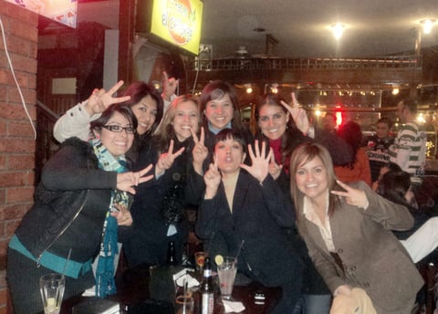 Festejo de Maribell y triunfo del Santos.