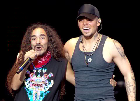 Ruben Albarran y  Rene Perez compartieron el escenario del Wirikuta Fest.