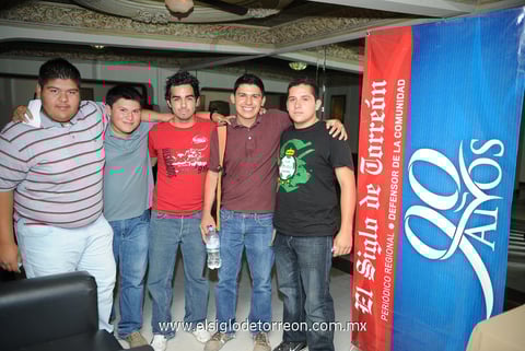 04062012 RAMóN  Prince, Everardo Castro, Pedro Castro, Cristian Reuter y Juan Carlos Lozano.