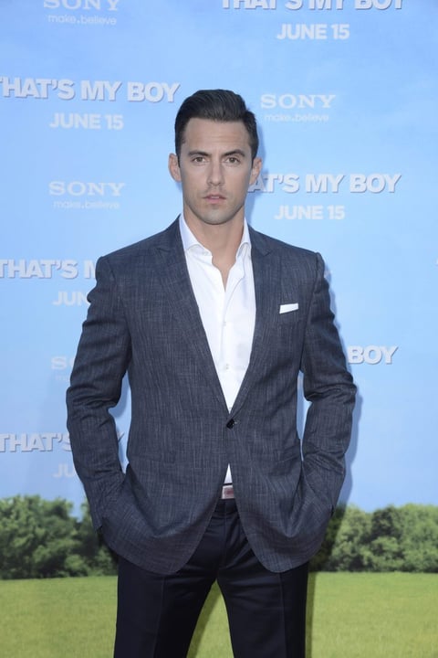 El actor estadounidense Milo Ventimiglia también acudió al estreno mundial del filme de comedia, Thats My Boy.
