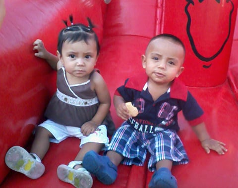 Mi hijo Jahir y mi sobrina Luza, son un amor