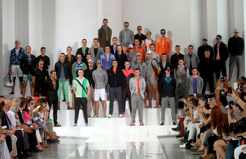 La colección primavera/verano 2013 de Dirk Bikkembergs fue presentada en la Semana de la Moda Masculina de Milán.