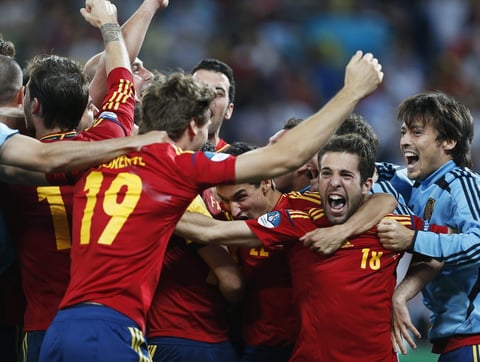 España espera rival, que saldrá este jueves del partido entre Alemania e Italia. (EFE)