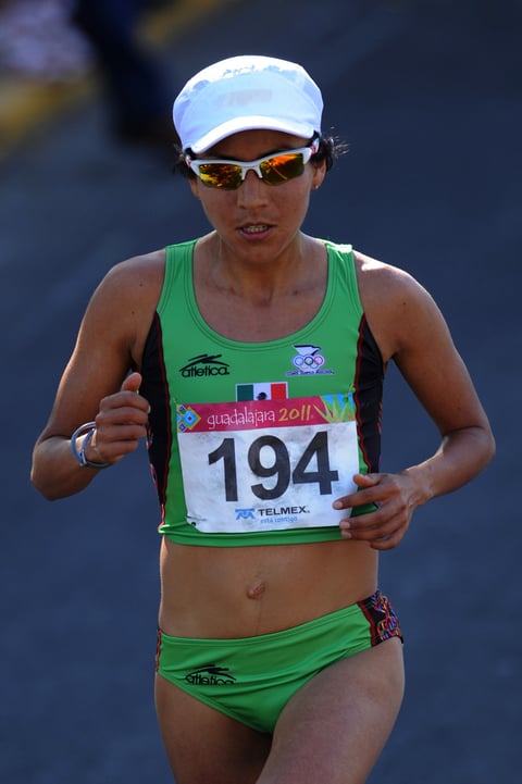 Ligereza andante. Madaí Pérez, quien compite en el maratón, es la atleta más ligera del representativo nacional; pesa apenas 44 kilogramos.