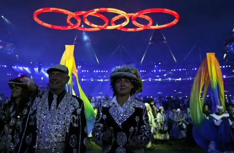 15 mil voluntarios participaron en la ceremonia de inauguración de los Juegos Olímpicos de Londres 2012.