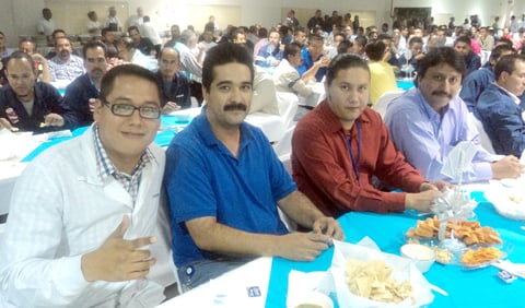 Evento del día del padre en una Fabrica del Cd. Juarez. Julio Talavera, Fco Munoz, Gabriel Hoyos y Victor Dorado