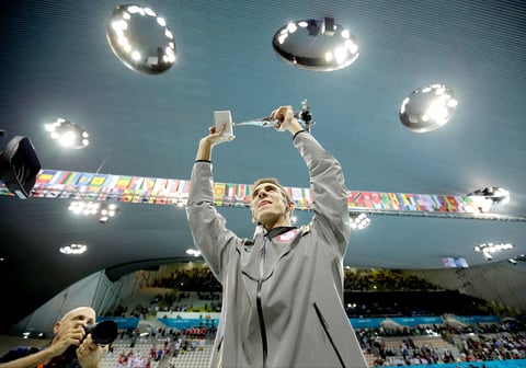 La colección de medallas de Phelps es sencillamente espectacular: 18 oros y 22 en total. En Londres, se embolsó cuatro oros -dos individuales- y dos platas.