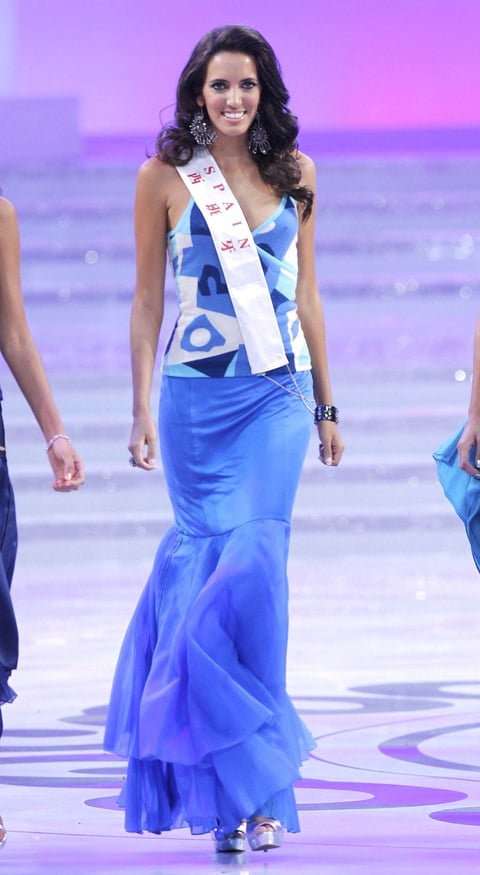 Miss España, Aranzazu Estévez Godoy durante la final de Miss Mundo.