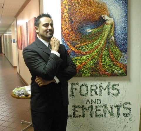 Eduardo Rodríguez Calzado, pintor lagunero que expuso su obra en la UNAM San Antonio.