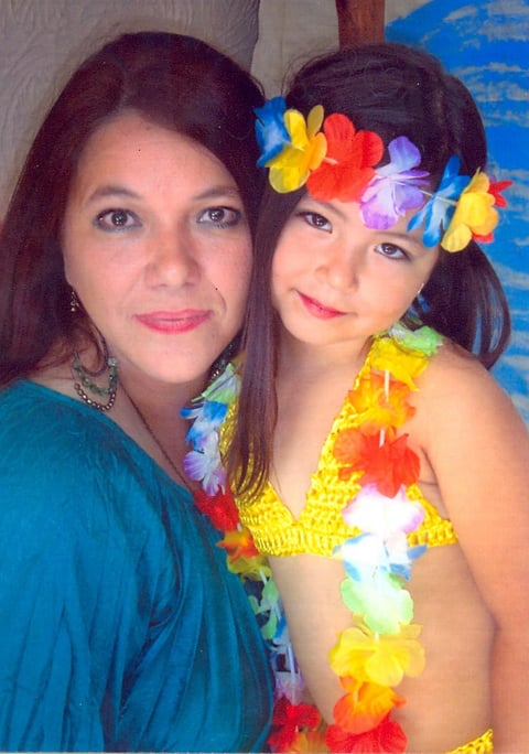 20082012 CLAUDIA  GutiÃ©rrez y su hija Nahomi, en su festejo de cumpleaÃ±os.