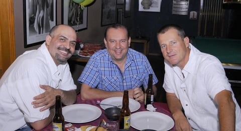 26082012 ALEJANDRO , Tolano y Nacho en la fiesta de cumpleaÃ±os de Eva LÃ³pez de Aguilera.