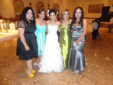 Blanquis, Arge, Tatis y Mary, en la boda de Ivette y Luis.