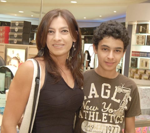 30092012 EVENTO DE BELLEZA.  Azucena Faccuseh y Miguel Blanchet.
