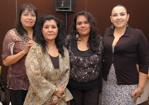 06102012 EN CONVIVENCIA.  María Elena, Paty, María Guadalupe y Lety.