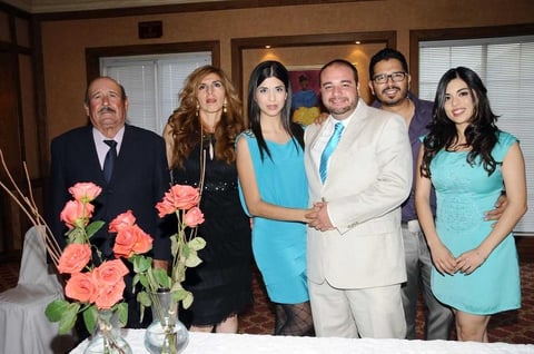 07102012 LIZZETH Y CARLOS  con los testigos de su matrimonio civil, señores: Javier Octavio Martos Navar, María Concepción Dávila Rodríguez, Carlos Fernando Rendón y Ana Laura Gaytán.