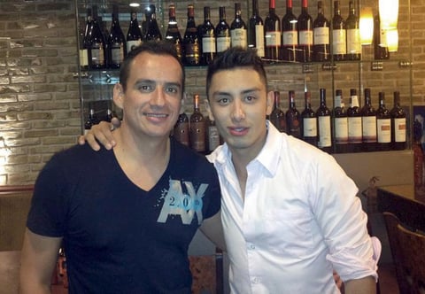30102012 EN RECIENTE FESTEJO.  Alfredo Alemán y Peter Reyes.