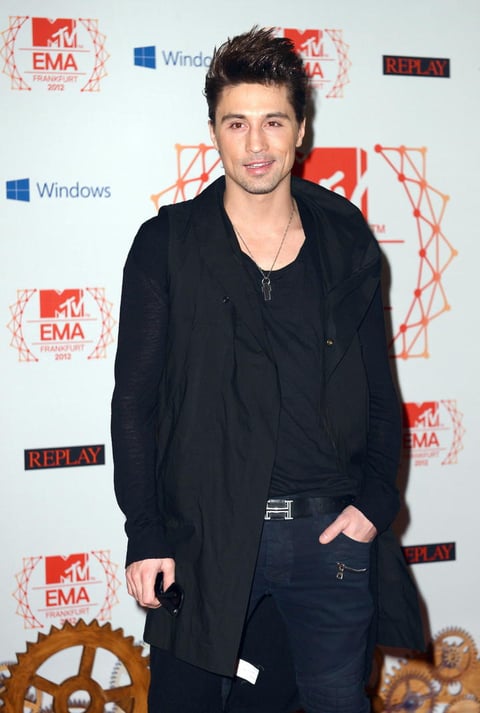 El cantante ruso Dima Bilan, a su llegada a los premios.