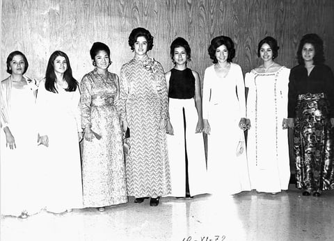 GRADUACIÓN II Generación de Ingenieros Industriales del Tecnológico de La Laguna, el 18 de noviembre de 1972: María Nylsa Morales, Amparo Alvarado, María Eugenia Sifuentes, Beatriz Álvarez, Graciela Díaz, Cecilia Sandoval, Paulita Castro y Nohemí Rodulfo A.