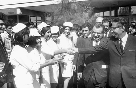 OCTUBRE de 1967 en la inauguración del Tecnológico de La Laguna por Gustavo Díaz Ordaz y Braulio Fernández Aguirre.