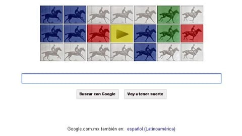 9 de abril. El gigante de Internet a través de su doodle, rindió homenaje al fotógrafo e investigador británico Eadweard J. Muybridge, quien realizó varios experimentos que fueron base para el desarrollo de la cinematografía.