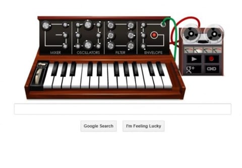 23 de mayo. Los usuarios del famoso buscador se llevaron una gran sorpresa al descubrir el doodle interactivo de hoy miércoles. Para conmemorar el 78 aniversario del natalicio de Robert Moog, Google transformó sus clásicas letras en un sintetizador que da la oportunidad a los usuarios de crear, grabar y reproducir sonidos.