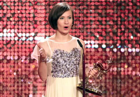 La actriz  Alina Levshin recibió el premio Bambi en la categoría de Actriz Nacional.